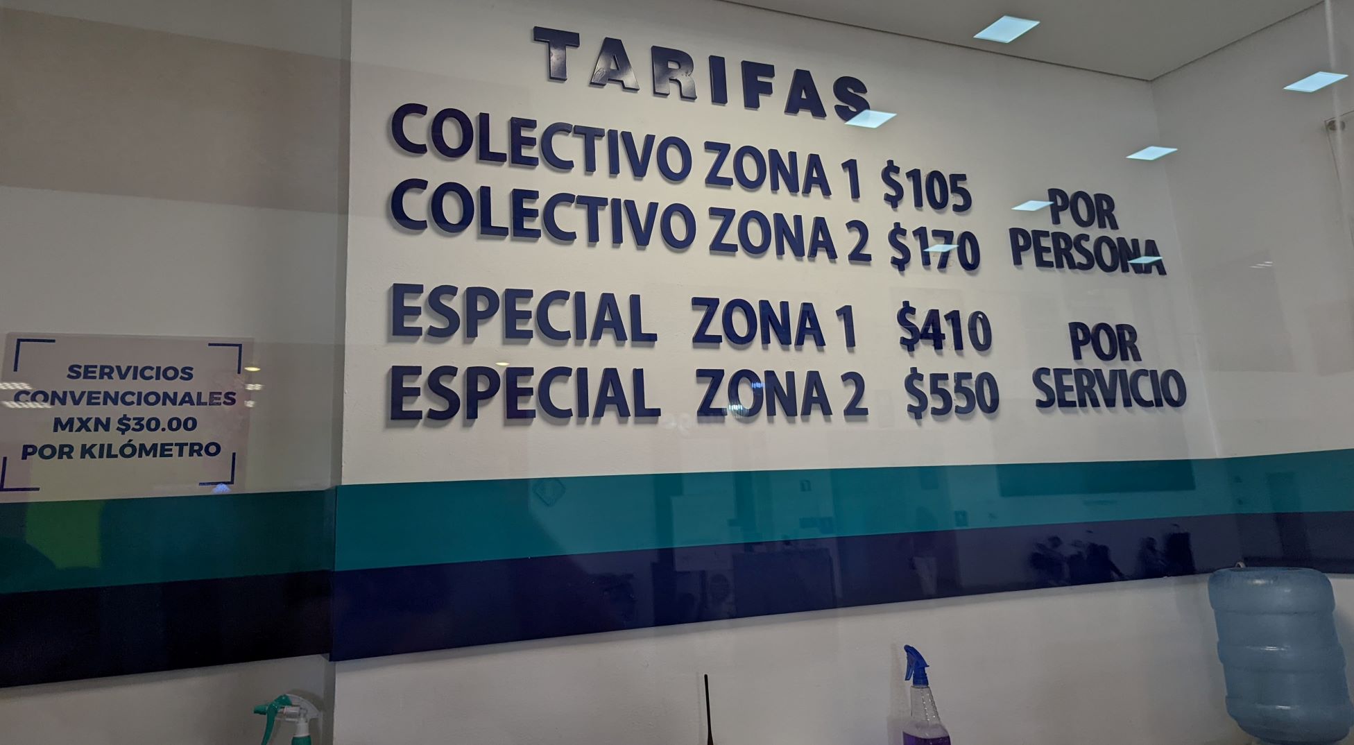 Cost of taxis at the airport - colectivos are 105 or 170 pesos as of June 2022